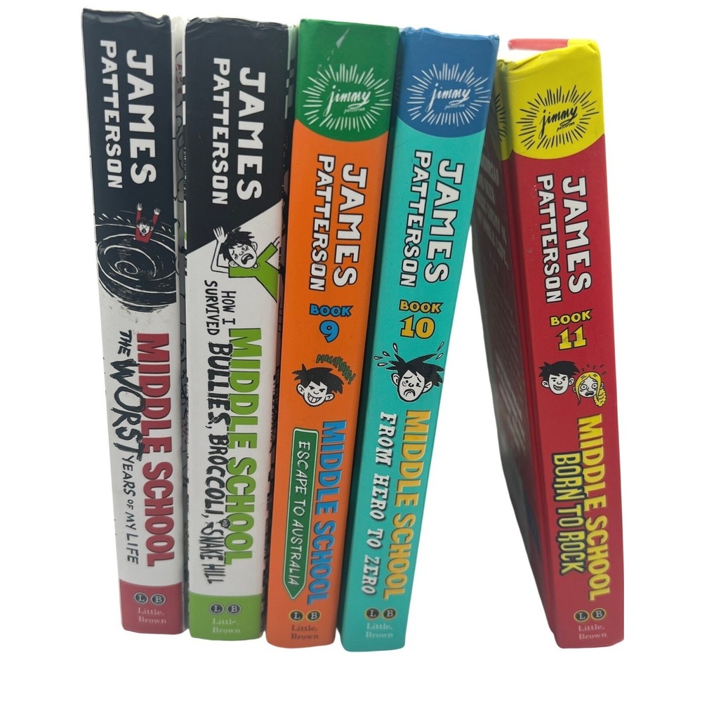 Middle School Rules Series Hardcover Lot of 5 James Patterson Books
